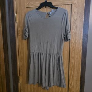 ASOS Gray Peplum Blouse